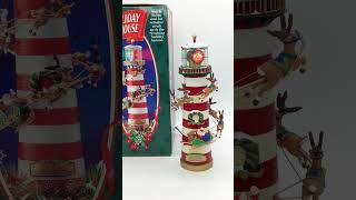 Mr Christmas Santa and Sleigh Rotating Lighted Lighthouse [upl. by Riggall]