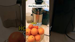 How Many Oranges to Fill One Glass of Juice 🍊  Juicing Challenge orange orangejuice juice [upl. by Ahsimak543]