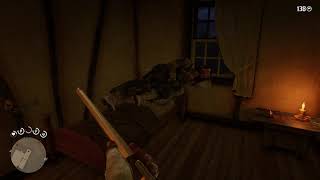 RDR2 1 00 Bug  Floating NPC above his bed [upl. by Enriqueta129]