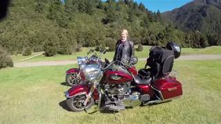 Gisborne to Rotorua NZ Husband and Wife on Harley Davidson Road Kings [upl. by Haeluj524]