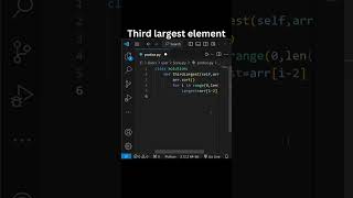 Finding the Third Largest Element in Python  Sorting Approach Explained coding python [upl. by Zeena946]