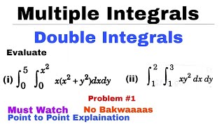 2 Double Integrals  Problem1  Multiple Integrals  Complete Concept [upl. by Oicneconi]