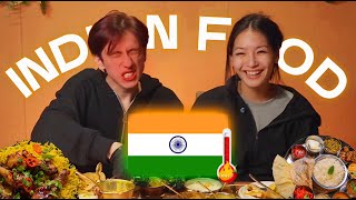 FIRST TIME TRYING INDIAN FOOD  ASMR MUKBANG [upl. by Ramburt]