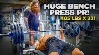 405x32 Huge Bench Press PR [upl. by Norval847]