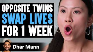 Opposite TWINS SWAP LIVES For 1 Week  Dhar Mann Studios [upl. by Iclek]