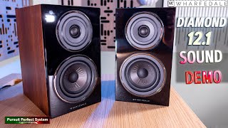 quotRidiculously Goodquot Wharfedale Diamond 121 HiFi Speakers Sound Demo REVIEW [upl. by Broeder]