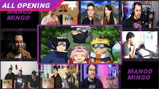 NARUTO OPENING 19 ALL VERSION  REACTION MASHUP [upl. by Winne]