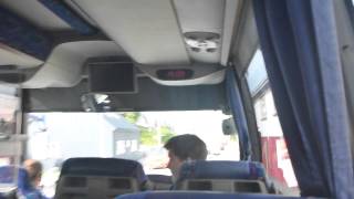 Bus out of Torshavn towards Vagar Airport Faroe Islands September 2015 [upl. by Kikelia302]