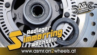 ➤ MOTORRAD RADLAGER SIMMERRING WELLENDICHTRING WECHSELN [upl. by Ainek]