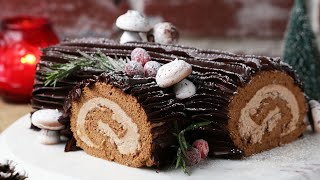 Bûche de Noël A French Christmas Dessert • Tasty [upl. by Tisdale]