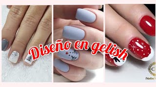 Diseños de Gel Semipermanente Gelish muy navideños 🎄🎅🏼♥️NAILS AND FASHION [upl. by Ayatnwahs]