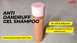 Homemade Anti dandruff gel shampoo recipe  Gel shampoo for silky hair [upl. by Rawley]