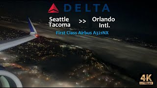 Seattle to Orlando in First Class with Delta  4K [upl. by Teresina65]