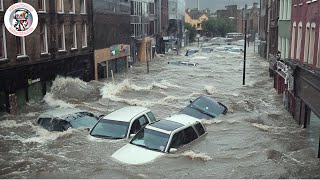 Liverpool Panic Flood Submerges City Vehicles Swept Away [upl. by Loralee258]