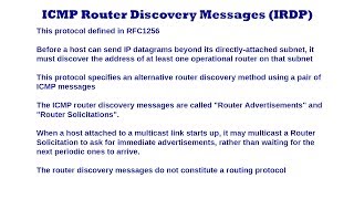 ICMP Router Discovery Messages  IRDP   Introduction [upl. by Natalya]