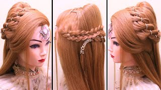 4 strand braid for wedding hairstyle l hairstyle for girls l short hair styles for wedding updos [upl. by Azalea]