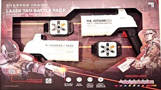 SHARPER IMAGE LASER TAG BATTLE PACK ToyLocked and Loaded Unboxing and Playing with Liemamp Cattien [upl. by Chretien]