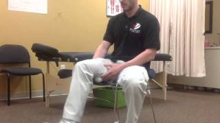 Pin and stretch massage technique with a lacrosse ball for hamstrings [upl. by Steinberg]