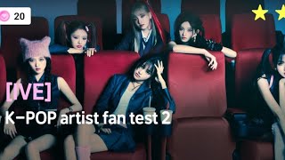 IVE KPOP artist fan test 2 Mubeat Quiz Answers [upl. by Louis672]