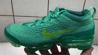 Nike Air Vapormax 2023 Flyknit Green Shock Womens Shoes [upl. by Assile]