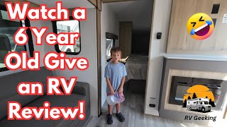 Hilarious RV Reviews by a 6YearOld RV Show Adventure in Round Rock Texas [upl. by Nauqas5]