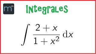 Integral muy sencilla de tipo arctan  logaritmo integrales racionales [upl. by Kletter]