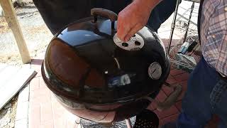 Grilling Burgers On The Weber Kettle [upl. by Greenberg]