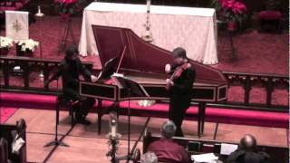 Aaron Brown performs F Major violin Sonata by Laurenti with Gabriel Shuford on Harpsichord [upl. by Trisa]