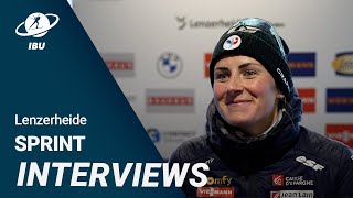 World Cup 2324 Lenzerheide Women Sprint Interviews [upl. by Still813]