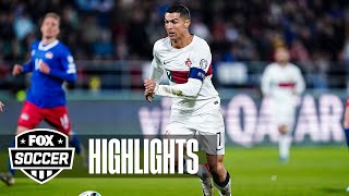 Portugals Cristiano Ronaldo scores ELECTRIC goal in 20 win over Liechtenstein  Euro Qualifiers [upl. by Ahsennek]