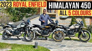 2023 Royal Enfield Himalayan 450 All 5 Colours Walkaround  Four New Colours [upl. by Eyr439]