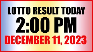 Lotto Result Today 2pm December 11 2023 Swertres Ez2 Pcso [upl. by Brigette]