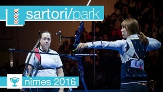 Guendalina Sartori v Park Sehui – Recurve Womens Gold Final  Nimes 2016 [upl. by Harbed]