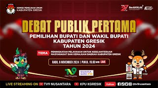 🔴LIVE DEBAT PUBLIK PERTAMA PEMILIHAN BUPATI DAN WAKIL BUPATI GRESIK TAHUN 2024 [upl. by Halian287]