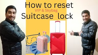 How to unlock VIP bag  Skybag Suitcase  Reset Lock or password 🔑  Lock setting  Trolley bag [upl. by Finn]