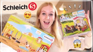 MEGA SCHLEICH PAARDEN SETS UNBOXING 🤩 Exclusieve paarden sets  Daphne draaft door [upl. by Dnartreb108]