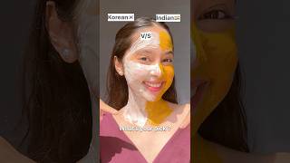 Korean rice face mask vs Indian besan turmeric face mask youtubeshorts skincare trendingshorts [upl. by Laurance528]