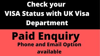 How to Track UK Visa Application 2024  What is paid inquiry for UK Visa Application 2023 [upl. by Einnep]