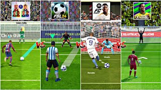 FC MOBILE 🆚 DLS 24 🆚 eFOOTBALL 🆚 VLF 🆚 TOTAL FOOTBALL 🆚 FTS  REALISTIC PENALTY SHOOTOUT COMPARISON🔥 [upl. by Bacchus]