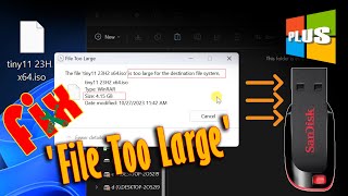 Resolving the File too large for destination file system Error when Copy file to USB Drive [upl. by Gabe]
