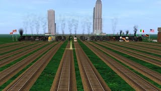 Trainz RacingRacing for new trains kampl trainzsimulator railroad racing [upl. by Asiralc]