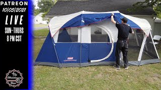 The Watchman News  Coleman Elite Weathermaster Tent Setup  Wenzel Windy Pass Sleeping Bag [upl. by Aerdma]