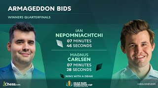 Ian Nepomniatchi vs Magnus Carlsen in Crazy Armageddon  Julius Baer Generation Cup 2024 [upl. by Anaes]