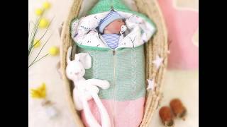 CCBABE Newborn Baby Knit Sleeping BagSwaddle BlanketSleeping Sack New Arrival [upl. by Sallee]