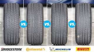 Michelin vs Continental vs Bridgestone vs Pirelli  The BEST Ultra High Performance All Season Tires [upl. by Olzsal]