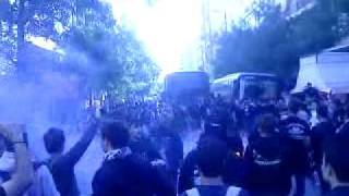 PAOK fans in Omonoia [upl. by Owena]