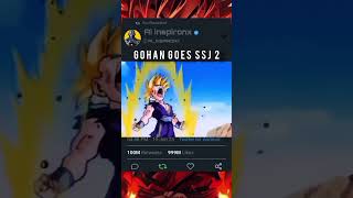 Gohan goes ssj2 for first time anime goku dargonball vs ssj2 kidgohan [upl. by Marolda]