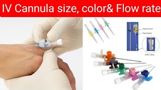 IV Cannula sizecolor code and flow rateiv Cannula types and usesTheir parts uses [upl. by Crelin39]