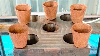 coir pot making machine manufacturers call 9790233221 SKS HYDRAULIC TIRUCHEGODE [upl. by Anitra]