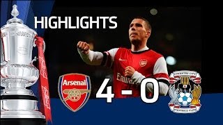 Arsenal vs Coventry City 40 FA Cup Fourth Round Proper 201314 highlights [upl. by Rosaline308]